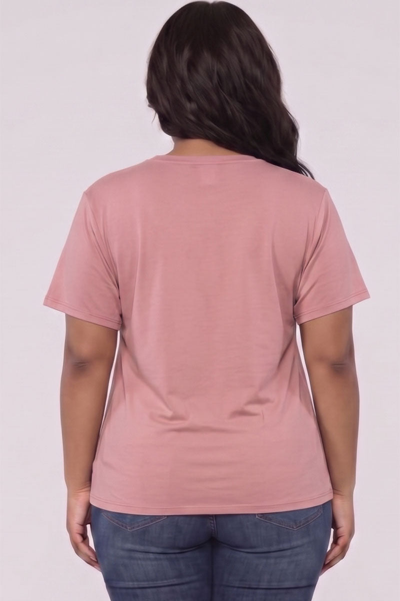 Plus Size Basic Short Sleeve T-shirt