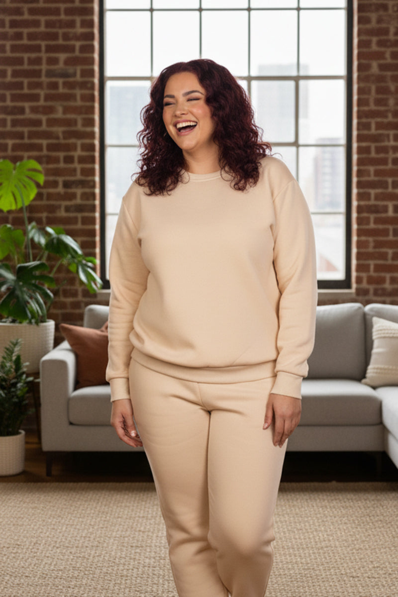 Plus Size Classic Poly Fleece Crewneck Pullover