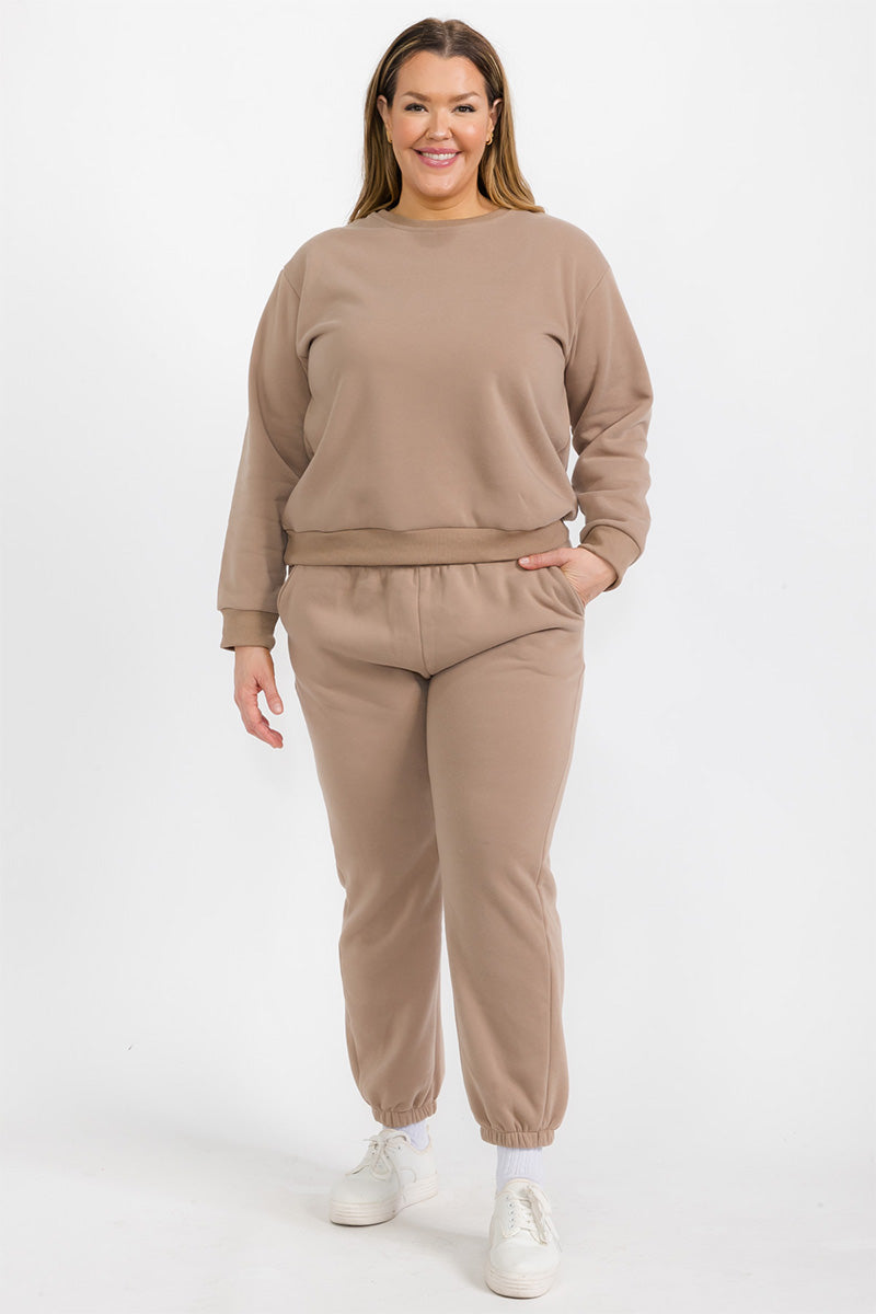 Plus Size Classic Poly Fleece Crewneck Pullover