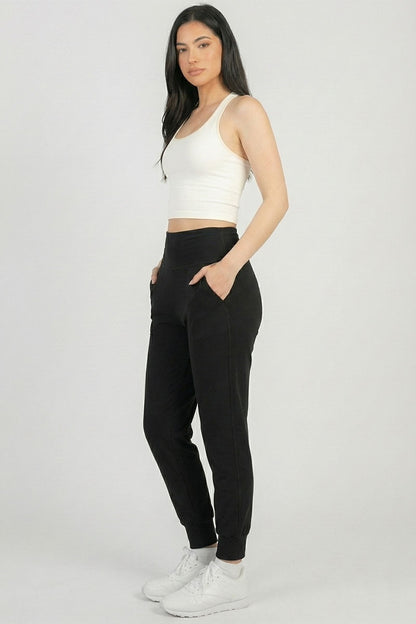 Joggers de talle alto con cintura ancha