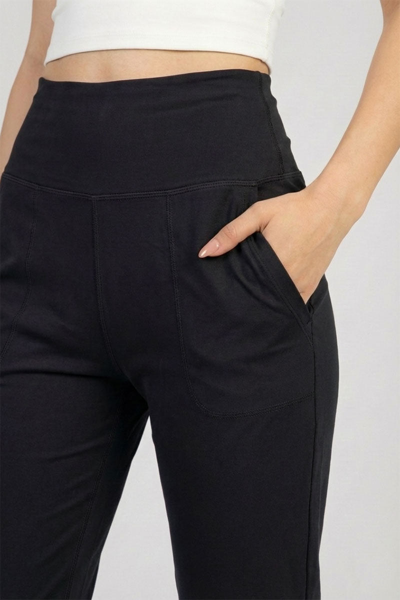 Joggers de talle alto con cintura ancha