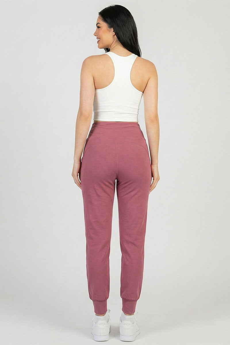 Joggers de talle alto con cintura ancha