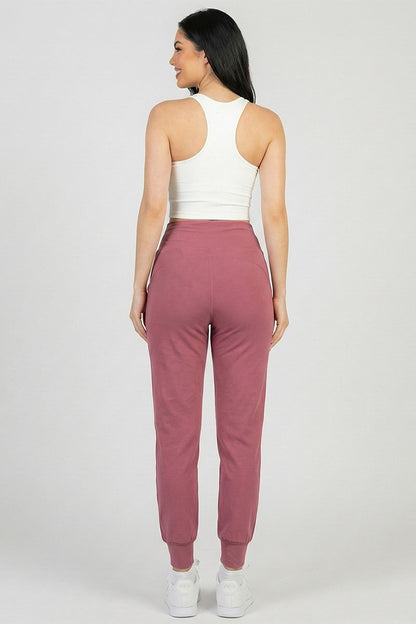 Joggers de talle alto con cintura ancha