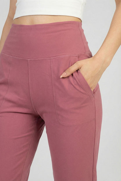 Joggers de talle alto con cintura ancha
