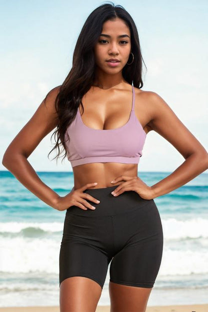 Racerback Cutout Sports Bra - Capella Apparel