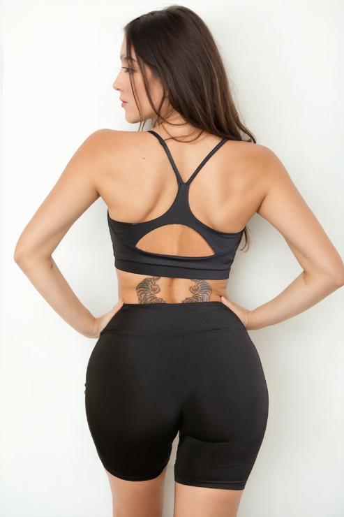 Racerback Cutout Sports Bra - Capella Apparel