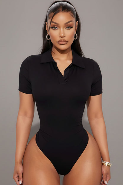 Collared Short Sleeve Bodysuit