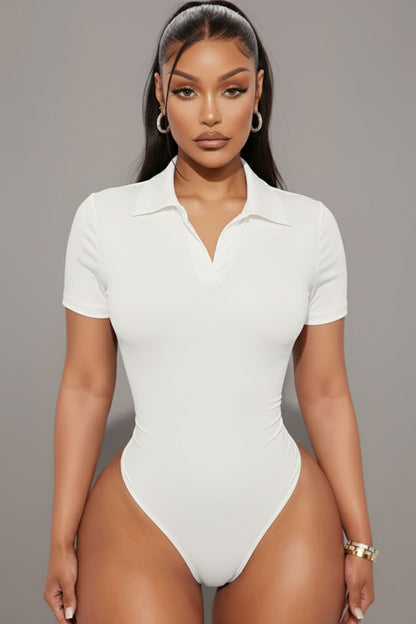 Collared Short Sleeve Bodysuit