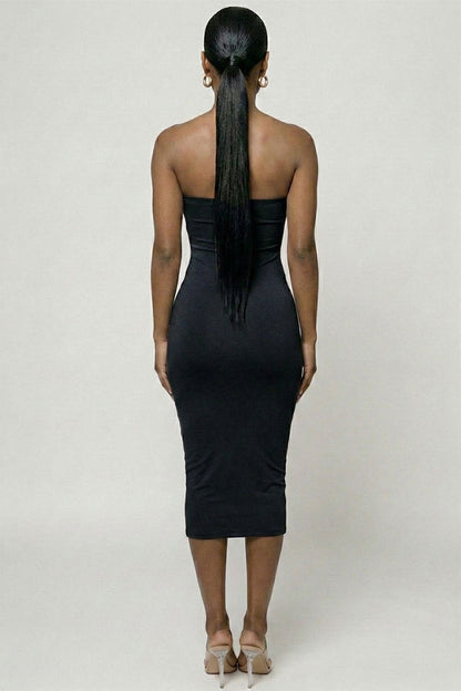 Vestido tubo midi ajustado