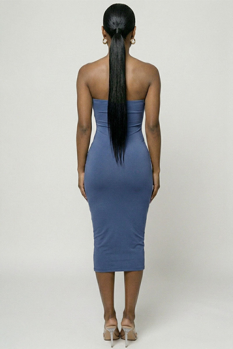 Vestido tubo midi ajustado