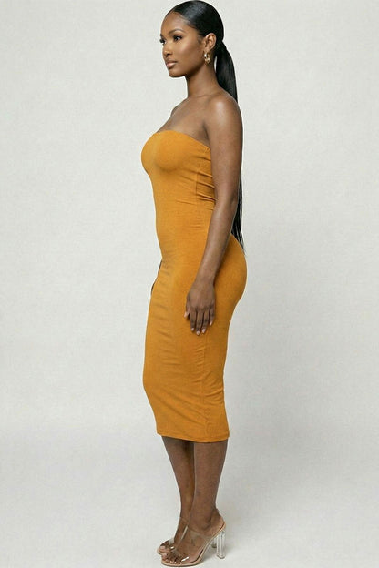 Vestido tubo midi ajustado