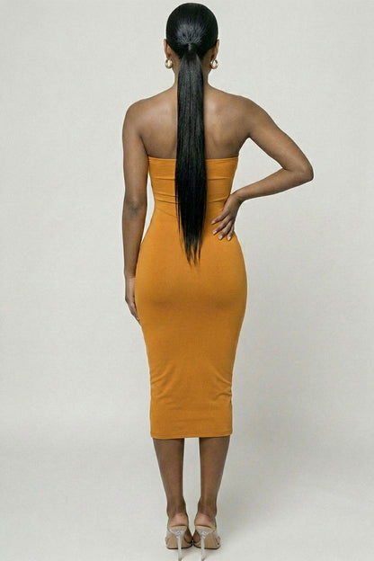 Vestido tubo midi ajustado