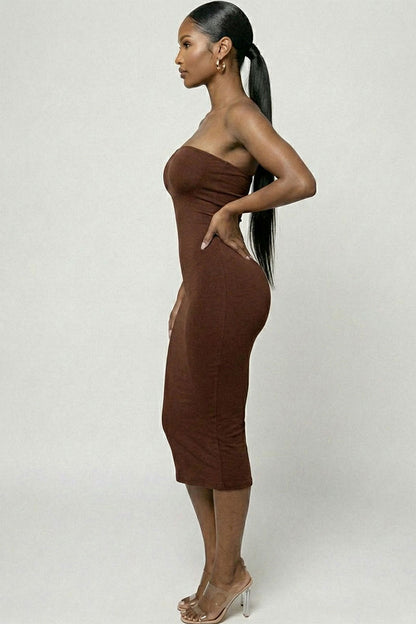 Vestido tubo midi ajustado