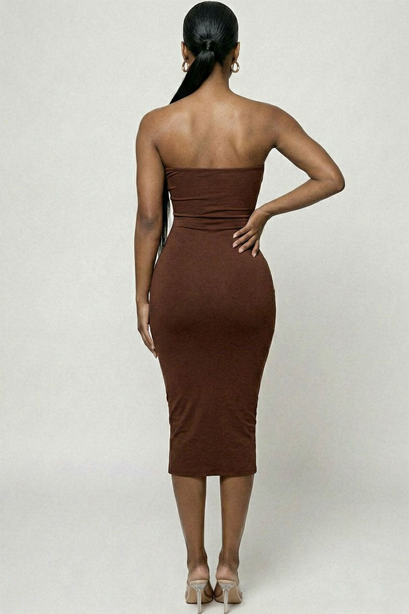 Vestido tubo midi ajustado