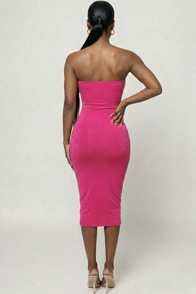 Vestido tubo midi ajustado