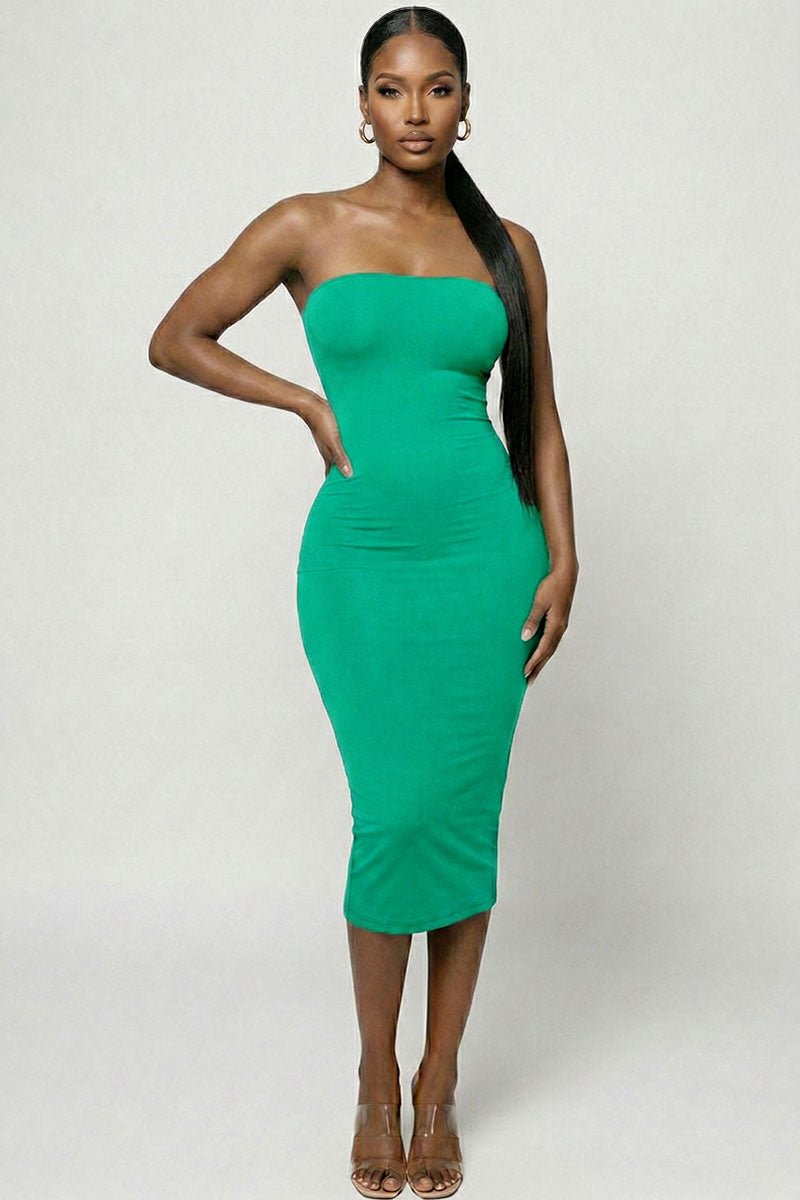 Vestido tubo midi ajustado