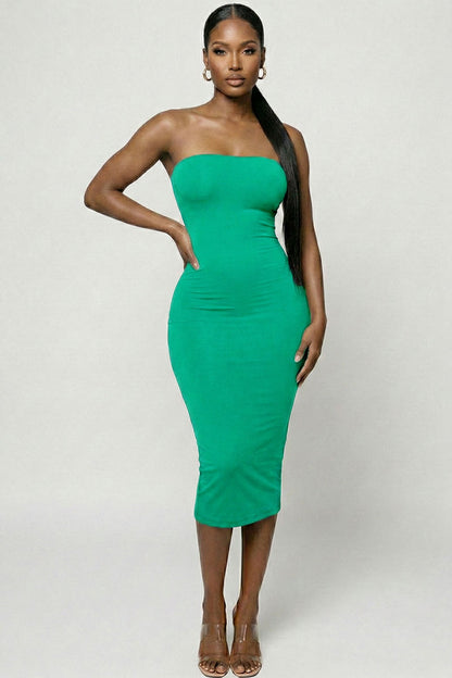 Vestido tubo midi ajustado