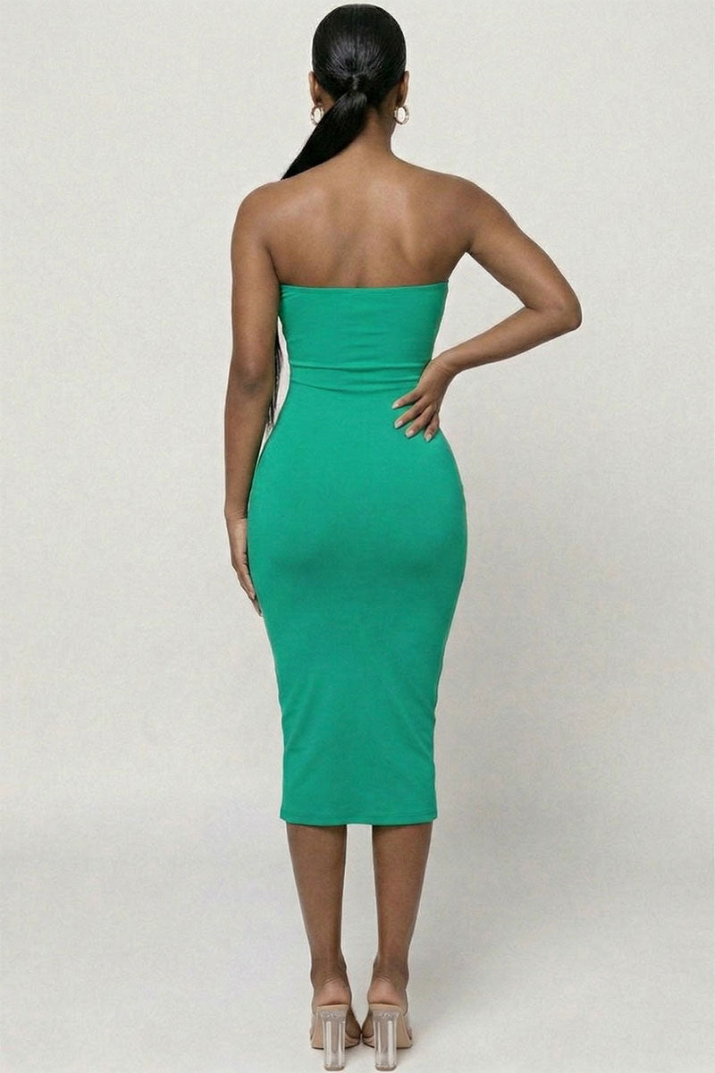 Vestido tubo midi ajustado