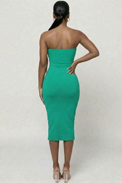 Vestido tubo midi ajustado