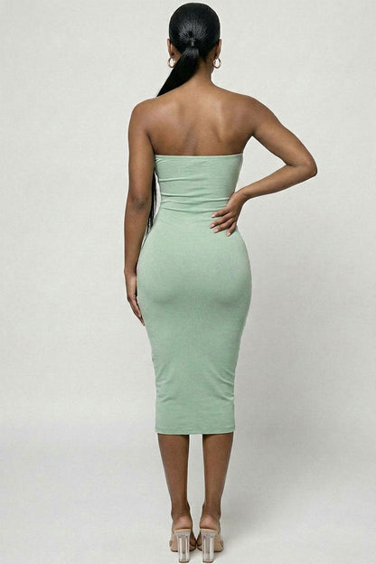 Vestido tubo midi ajustado