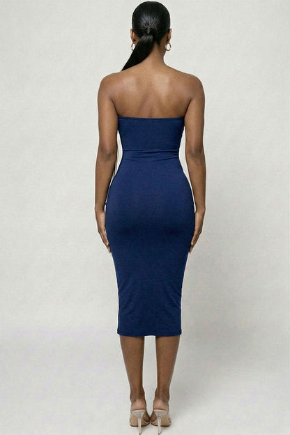 Vestido tubo midi ajustado