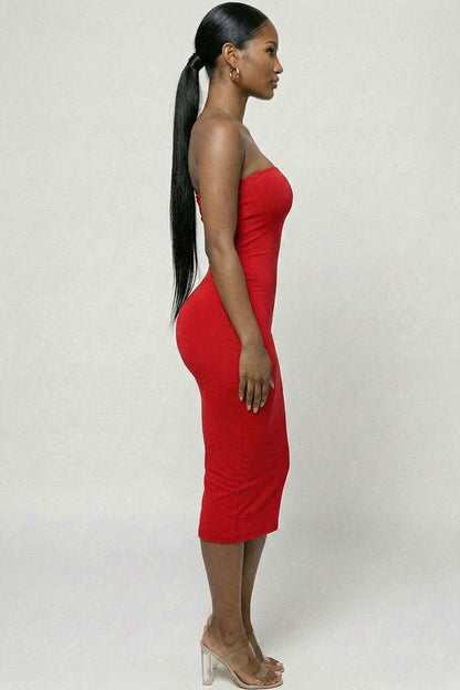 Vestido tubo midi ajustado