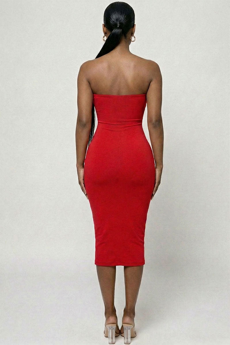 Vestido tubo midi ajustado