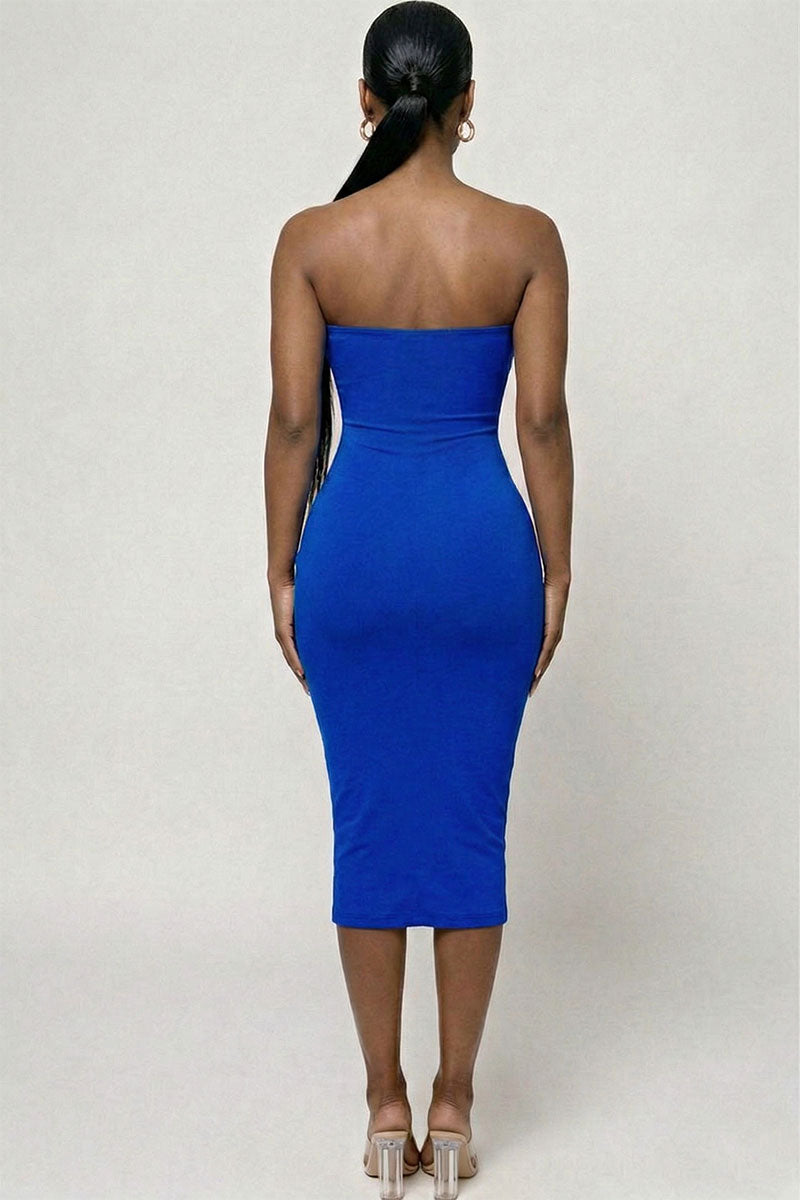 Vestido tubo midi ajustado