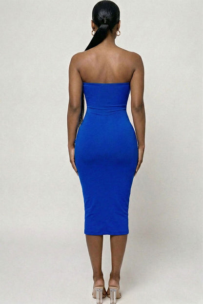 Vestido tubo midi ajustado