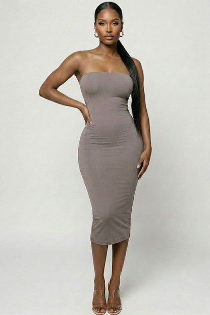 Vestido tubo midi ajustado