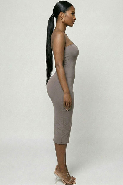 Vestido tubo midi ajustado