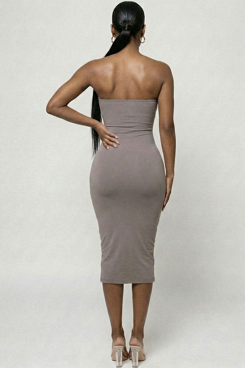 Vestido tubo midi ajustado