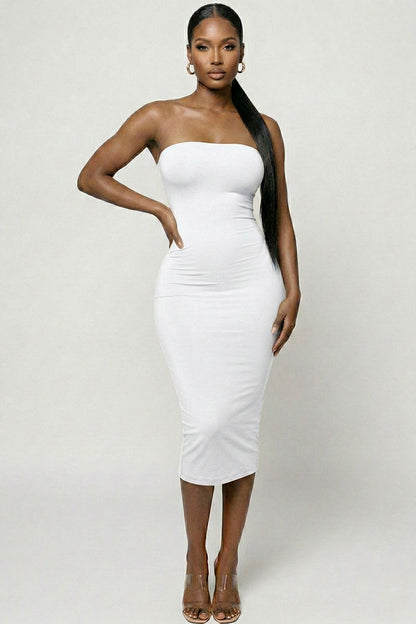 Vestido tubo midi ajustado