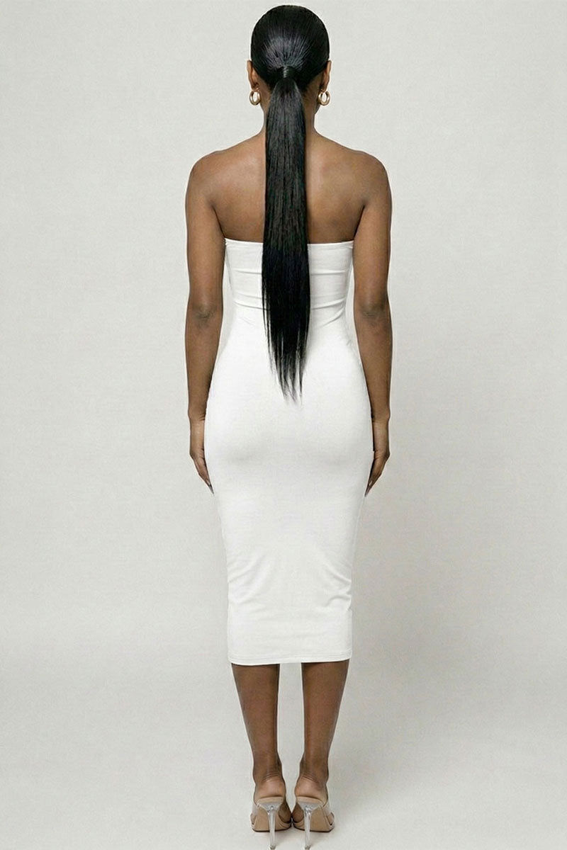 Vestido tubo midi ajustado