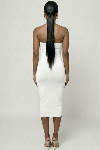 Vestido tubo midi ajustado