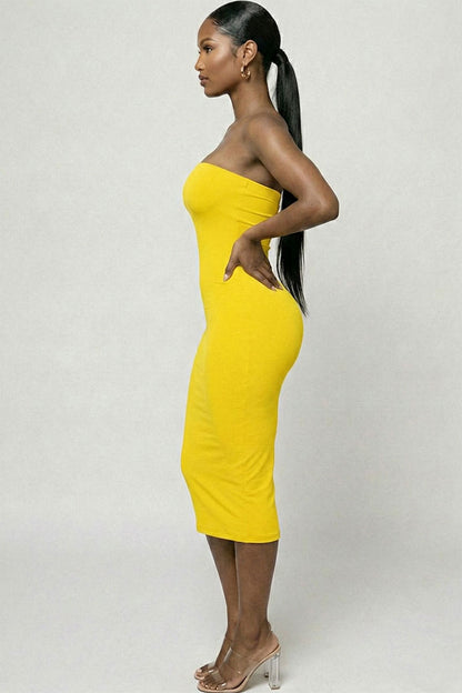 Vestido tubo midi ajustado