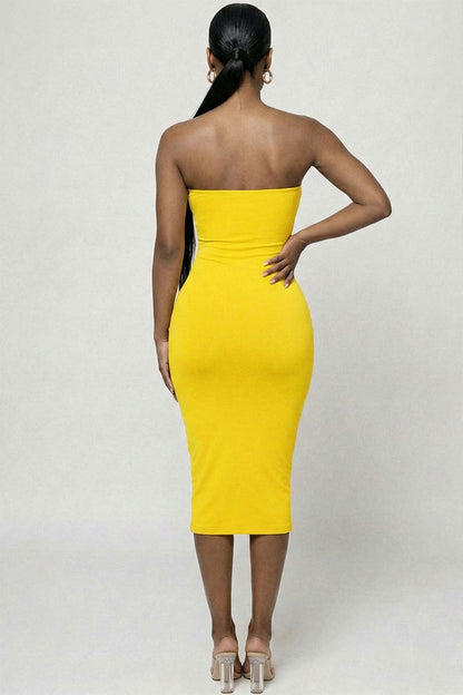 Vestido tubo midi ajustado