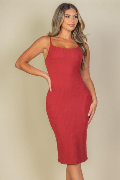 Ribbed Cami Soft Bodycon Dress - Capella Apparel