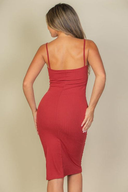 Ribbed Cami Soft Bodycon Dress - Capella Apparel