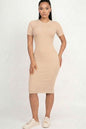 Ribbed Bodycon Midi Dress