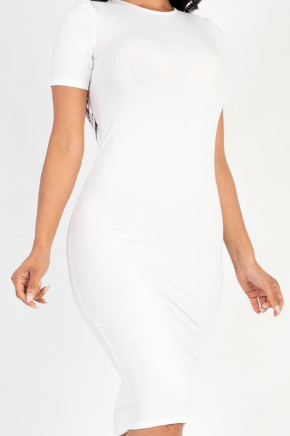 Ribbed Bodycon Midi Dress - Wholesale Capella Apparel