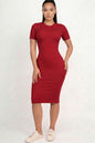 Ribbed Bodycon Midi Dress