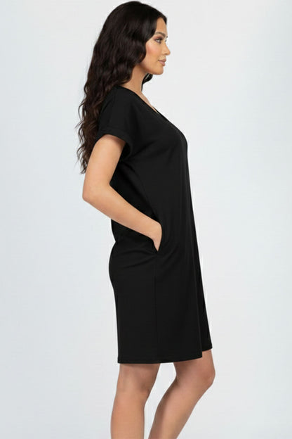 Cap Sleeve Pocket Mini Dress (capella)