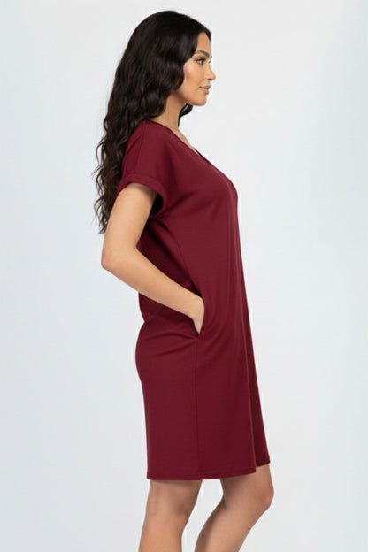 Cap Sleeve Pocket Mini Dress (capella)