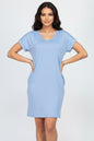 Cap Sleeve Pocket Mini Dress (capella)