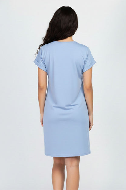 Cap Sleeve Pocket Mini Dress (capella)