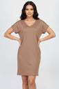 Cap Sleeve Pocket Mini Dress (capella)