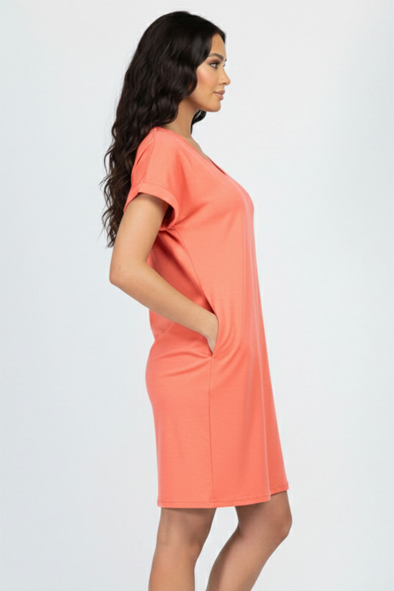 Cap Sleeve Pocket Mini Dress (capella)