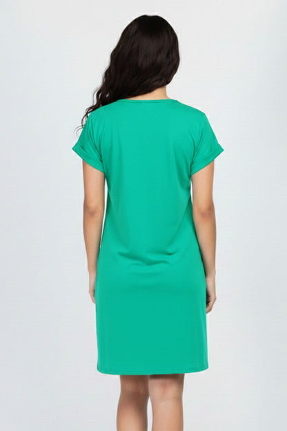 Cap Sleeve Pocket Mini Dress