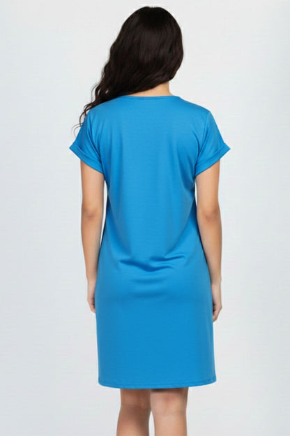 Cap Sleeve Pocket Mini Dress (capella)